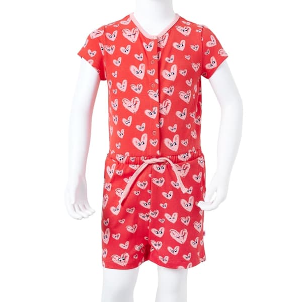 vidaXL Jumpsuit för barn röd 140