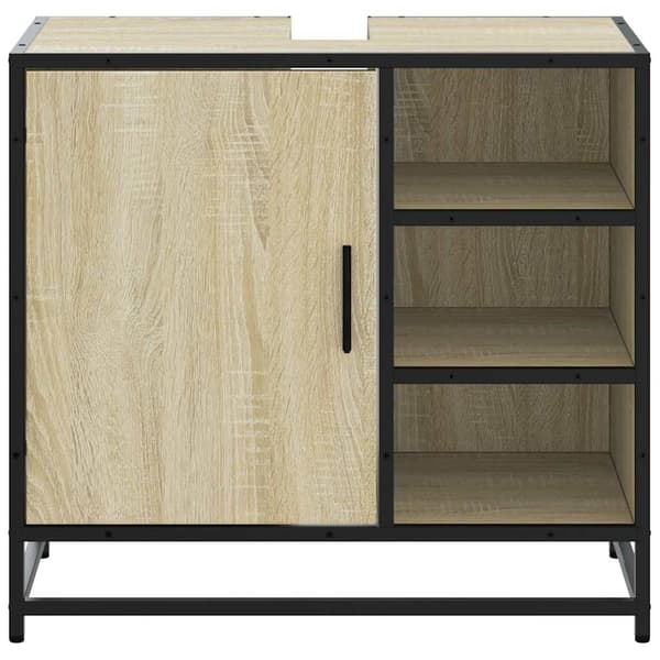 vidaXL Baderomsskap Sonoma eik 65x33x60 cm konstruert tre