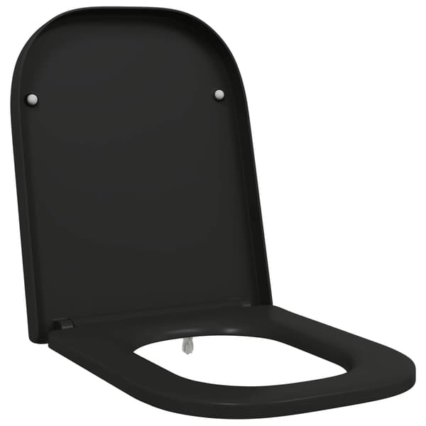 vidaXL Toalettsete Svart 47,5 x 35 x 3,6 cm Duroplast