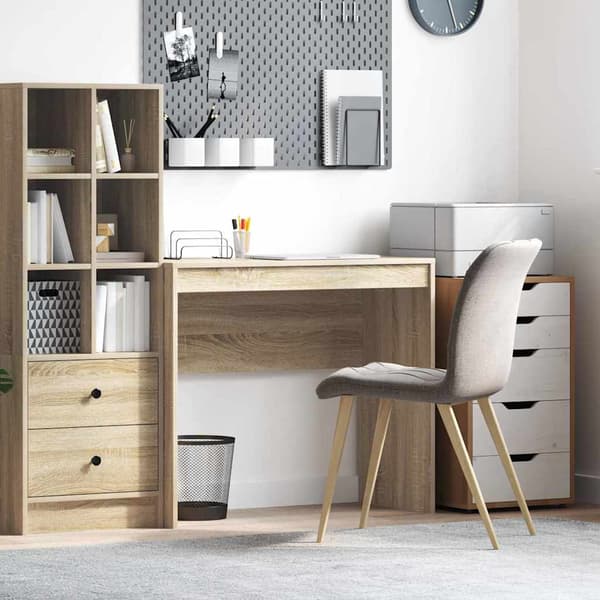 vidaXL Skrivebord Sonoma eik 90 x 40 x 76 cm