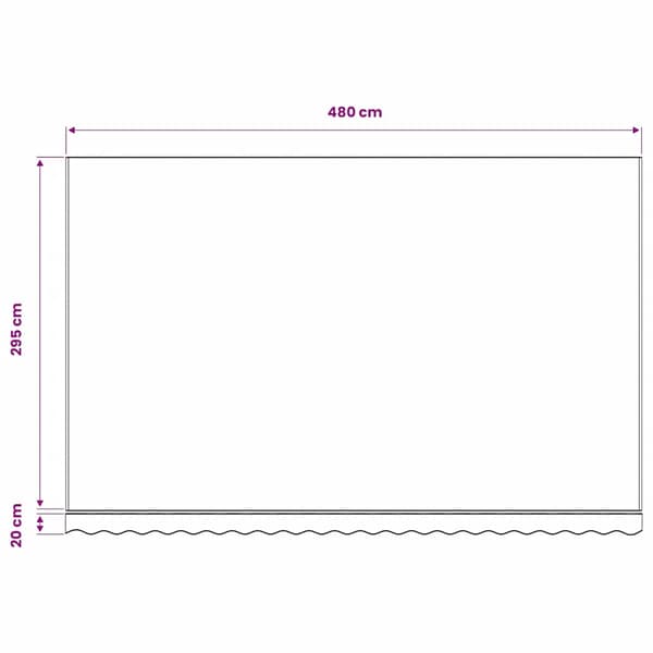 vidaXL Ersättningstyg för markis orange och vit 500x300 cm polyester