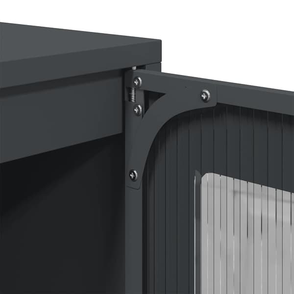 vidaXL Highboard antrasitt 68x39x111,5 cm stål