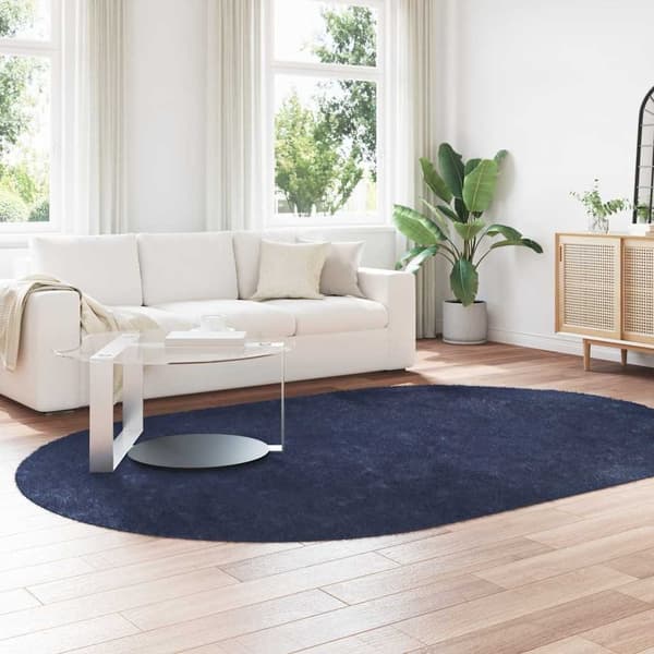 vidaXL Flossteppe med lang luv NAVARRA marine 300x200 cm polyester