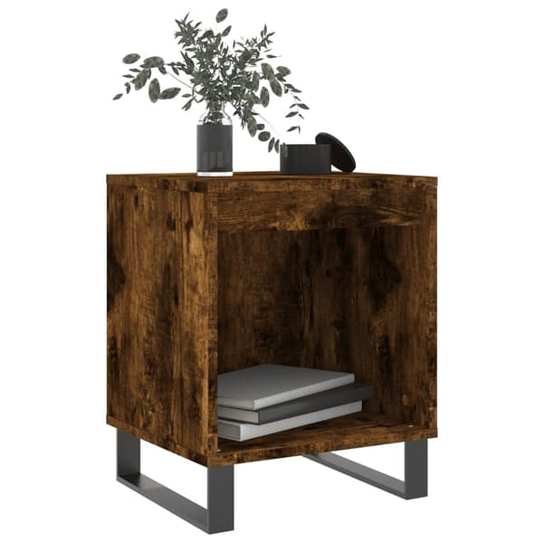 vidaXL Nattbord røkt eik 40x35x50 cm konstruert tre