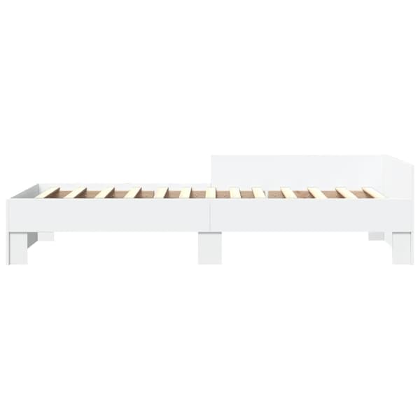 vidaXL Sängram vit 90x200 cm konstruerat trä