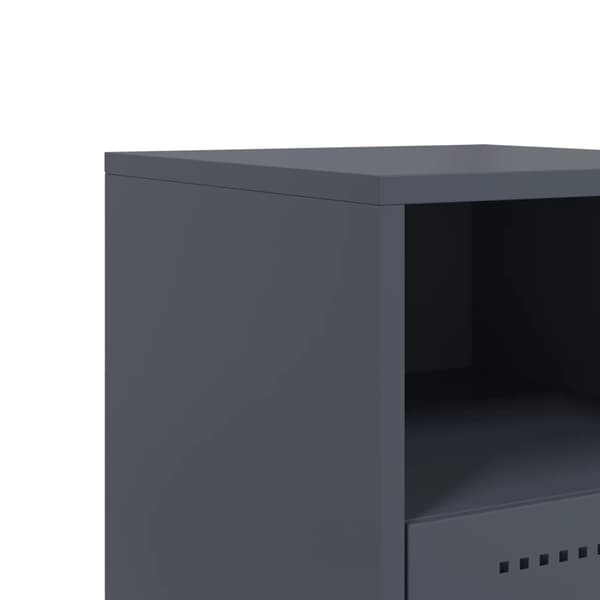 vidaXL Sängbord antracit 36x39x60,5 cm stål