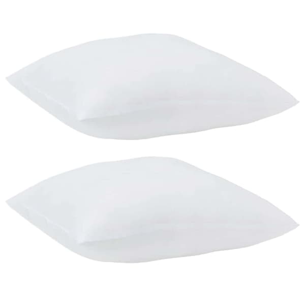 vidaXL Kudde med kudde 2 pcs Vit 61 x 41 x 20 cm Polyester