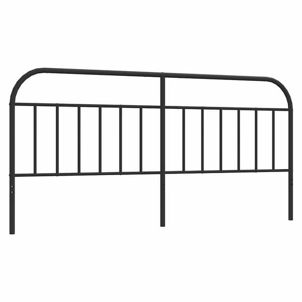 vidaXL Utskiftbar sengegavl i metall svart 193 cm
