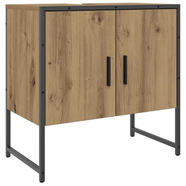 vidaXL Badeservantskap artisan eik 60x33x60 cm konstruert tre