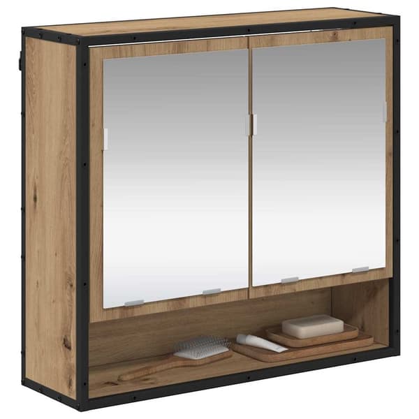 vidaXL Baderomsspeilskap artisan eik 65 x 20 x 60 cm Konstruert tre