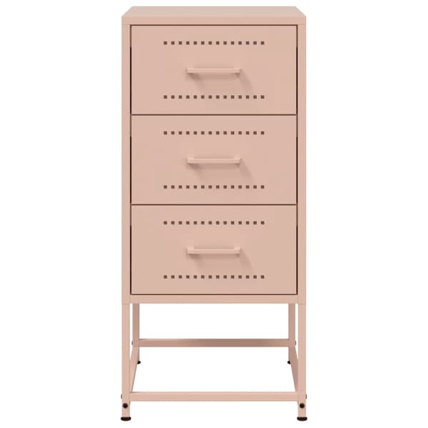 vidaXL Sängbord rosa 36x39x78 cm stål