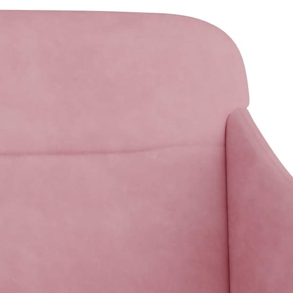vidaXL Bänk rosa 110x76x80 cm sammet