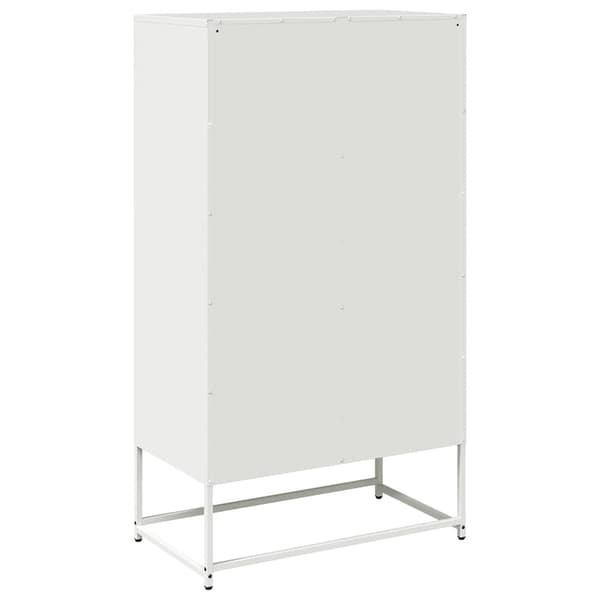 vidaXL Högbord vit 68x39x123 cm stål