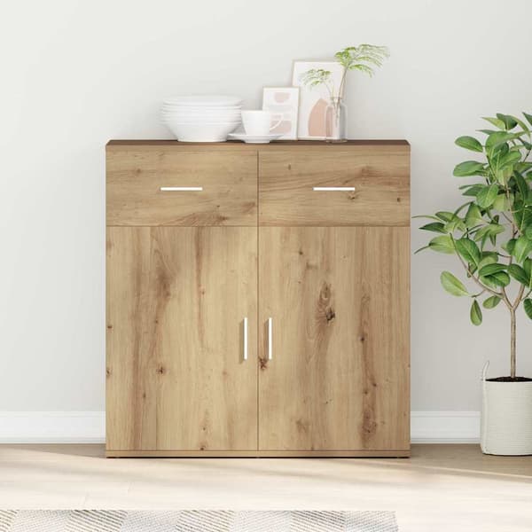 vidaXL Serviesskap Artisan Eik 78 x 38 x 80 cm Konstruert tre