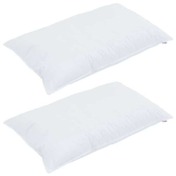 vidaXL Kudde med kudde 2 pcs Vit 40 x 80 cm Bomull