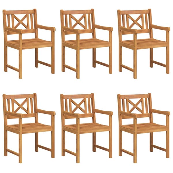vidaXL Hage Stol 6 pcs 56 x 56 x 90 cm Solid akasietre