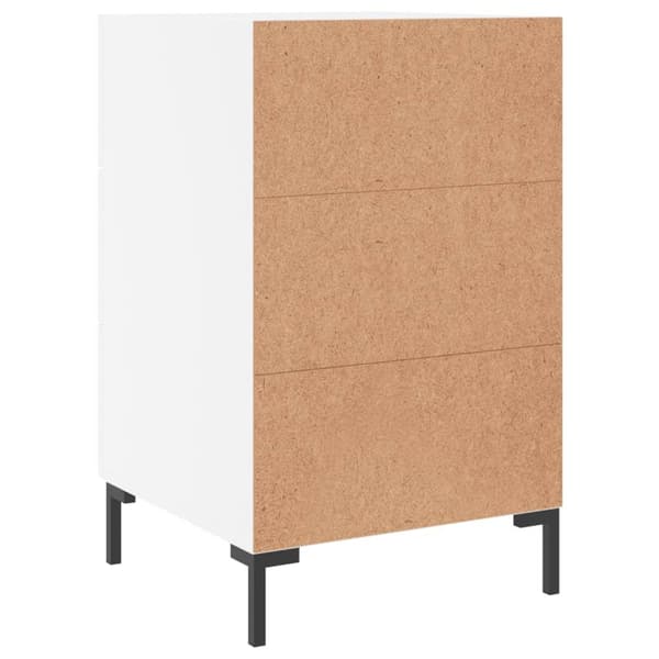 vidaXL Sängbord vit 40x40x66 cm konstruerat trä