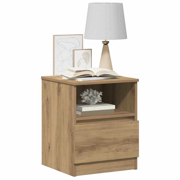 vidaXL Nattbord artisan eik 40x40x50 cm konstruert tre