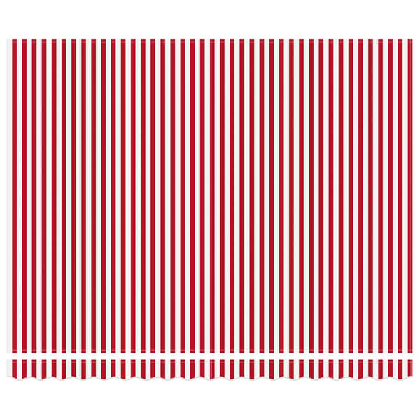 vidaXL Markisram Röd och Vit 400 × 300 cm Polyester med PU-beläggning