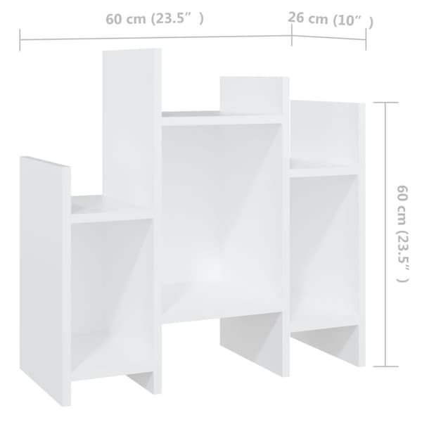 vidaXL Sideskap hvit 60x26x60 cm sponplate