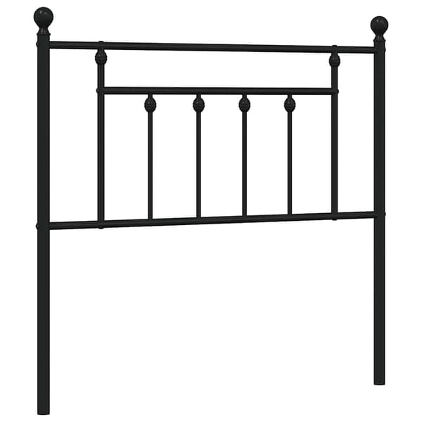 vidaXL Utskiftbar sengegavl i metall svart 90 cm
