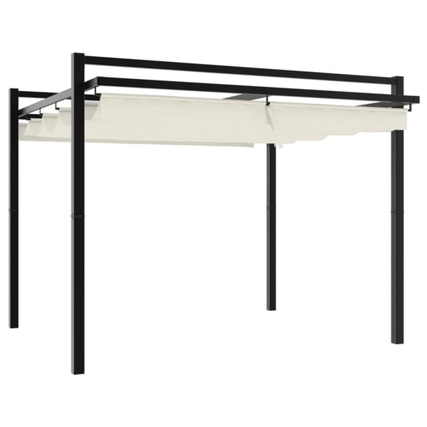 vidaXL Markise Hvit 3,5 x 2,5 m Metall