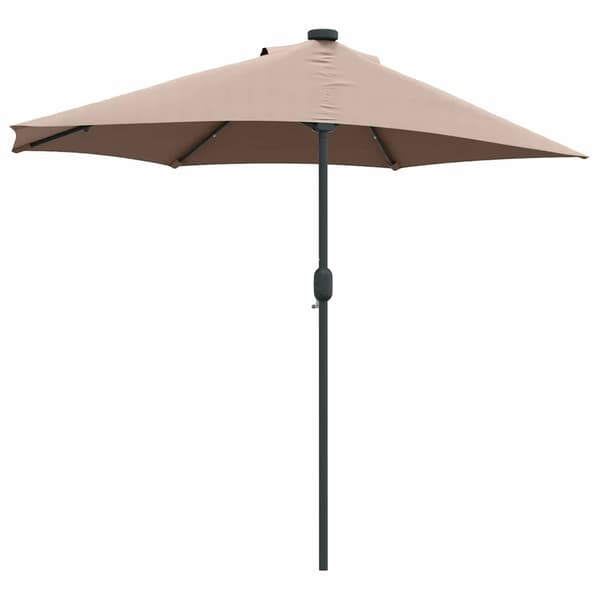 vidaXL Hageparasol Gråbrun 294 x 150 x 223 cm Polyester og stål