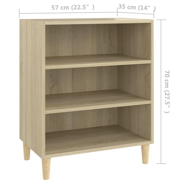 vidaXL Skjenk sonoma eik 57x35x70 cm sponplate