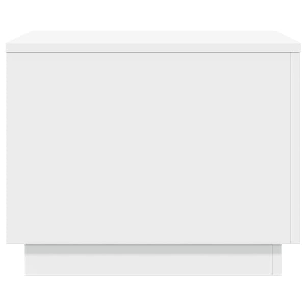 vidaXL Soffbord med LED vit 50x50x40 cm