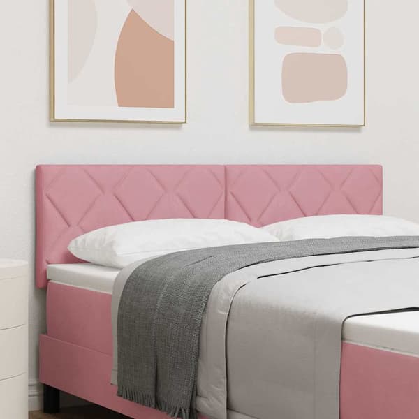 vidaXL Huvudgavel Rosa 160 cm Sammet