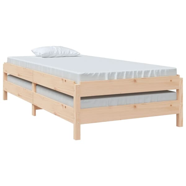 vidaXL Stableseng 90x190 cm heltre furu