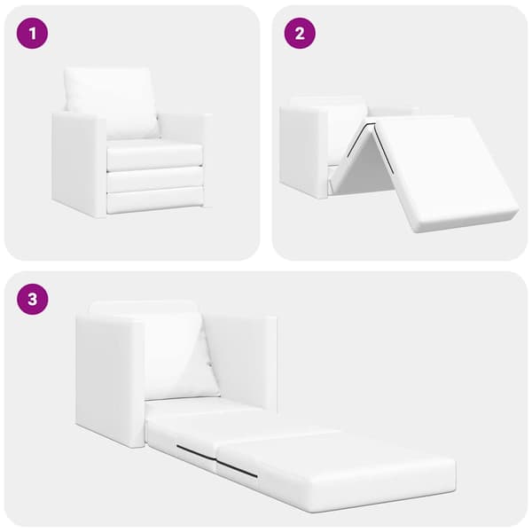 vidaXL Soffsäng 60cm Vit Konstläder