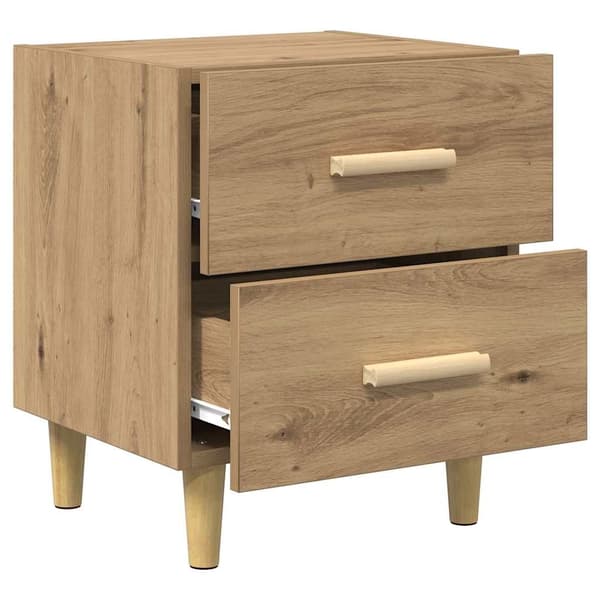vidaXL Sengeskap 2 pcs Artisan Eik 40 x 35 x 47.5cm Konstruert tre