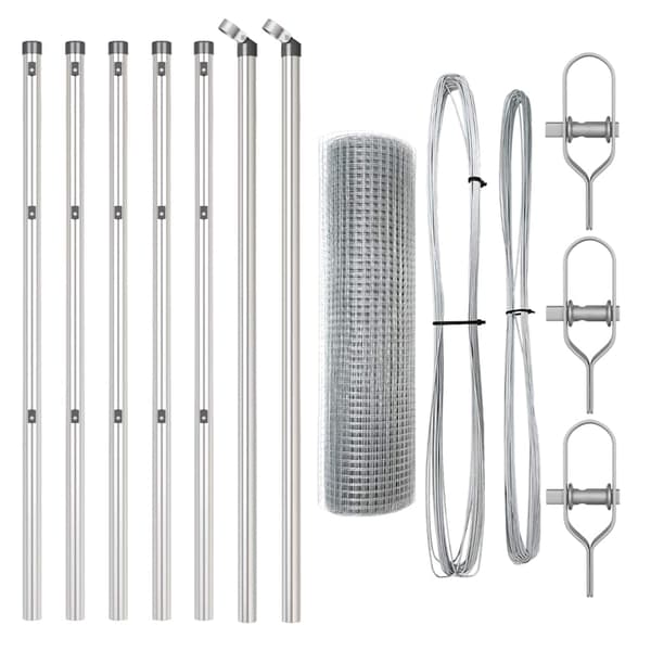 vidaXL Stängselstolpe Silver