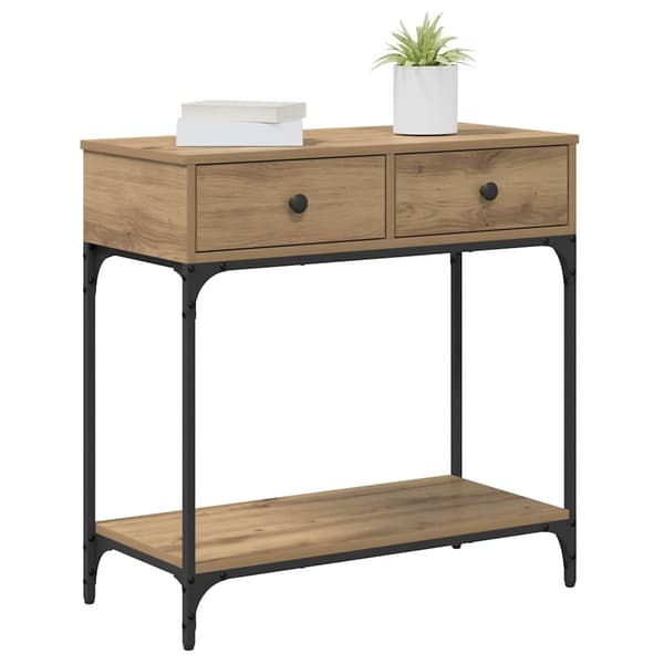 vidaXL Konsollbord artisan eik 75 x 34.5 x 75 cm Konstruert tre