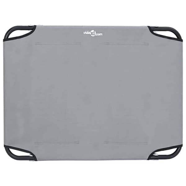 vidaXL Hundeseng Lysegrå 80 x 55 x 18 cm Stål