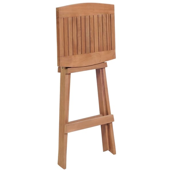 vidaXL Hopfällbara barstolar 4 st massiv teak