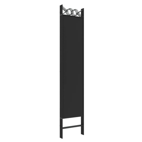 vidaXL Romdeler 5 paneler svart 200x200 cm stoff