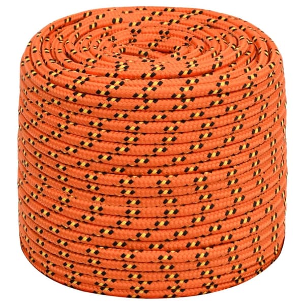 vidaXL Båtlina orange 10 mm 250 m polypropylen