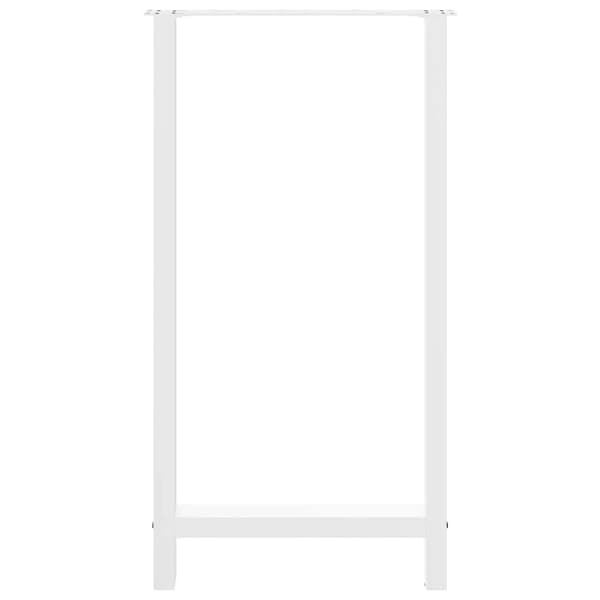 vidaXL Soffbordsben vit 2 st 60x(110-111) cm stål
