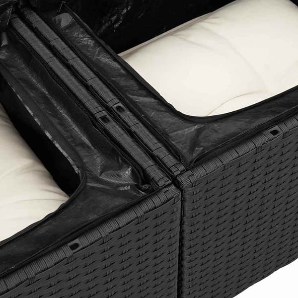 vidaXL Soffset med kudde 7 pcs konstrotting