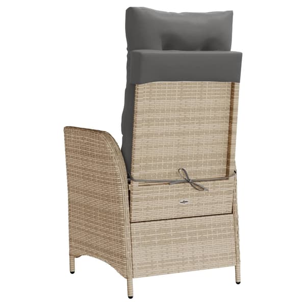 vidaXL Bistrogrupp med dynor 3 delar mixbeige konstrotting