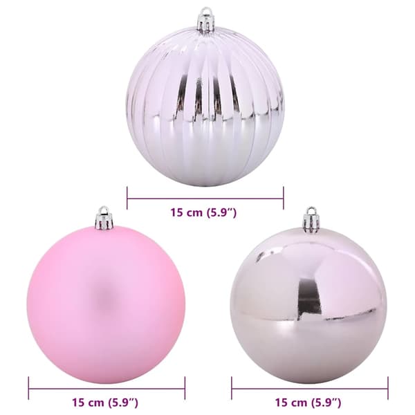 vidaXL Julekulsett XL 9 pcs Rosa Plast