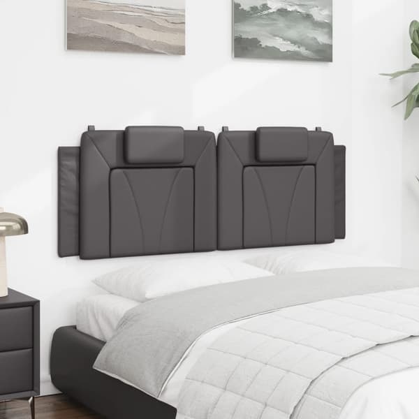 vidaXL Dyna till huvudgavel grå 140 cm konstläder