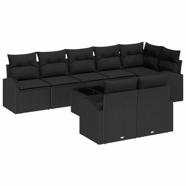 vidaXL Trädgårdsoffset 9 pcs konstrotting