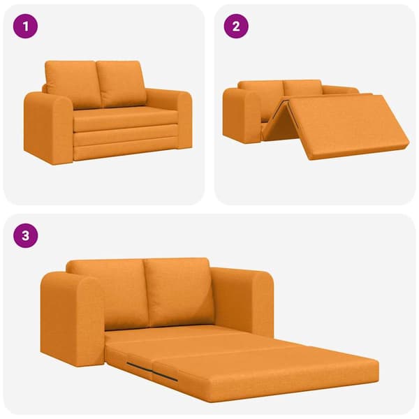vidaXL Soffsäng 60cm Mörkgul tyg