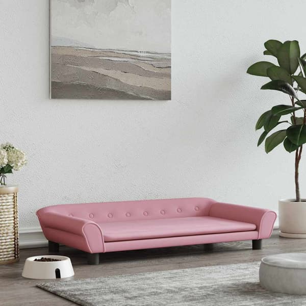 vidaXL Hundbädd rosa 100x50x21 cm sammet