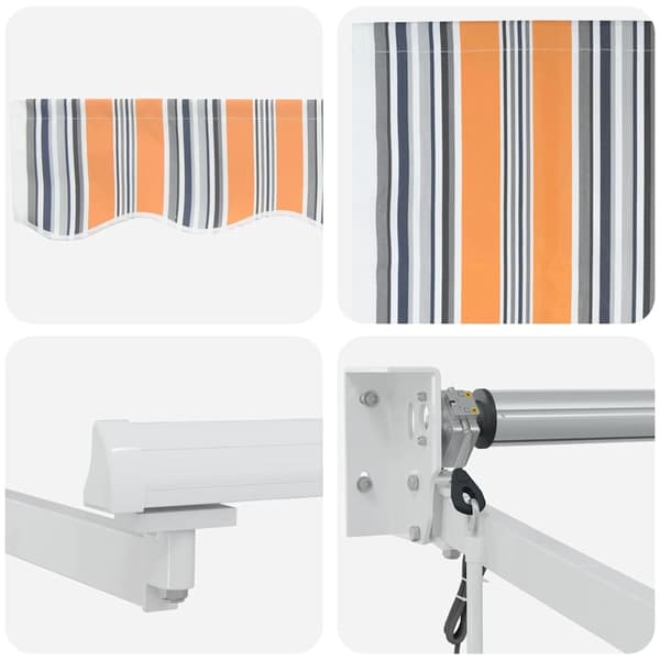 vidaXL Utfällbar markis Flerfärgsdesign 300 x 250 cm