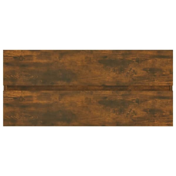 vidaXL Servantskap røkt eik 100x38,5x45 cm konstruert tre