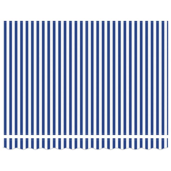 vidaXL Reserveduk til markise Blå og hvit 3,5 x 2 m Polyester